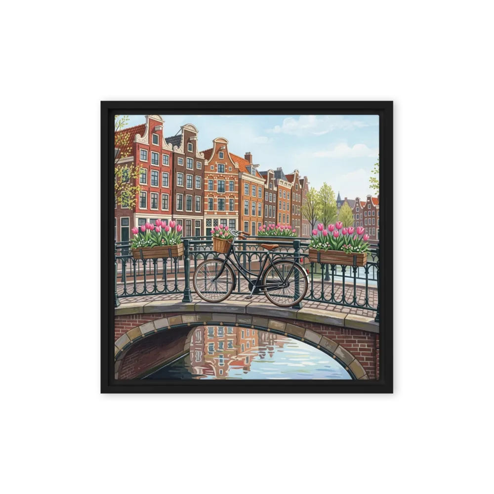 Amsterdam Canal Bridge 
 Canvas | 8″x 8″