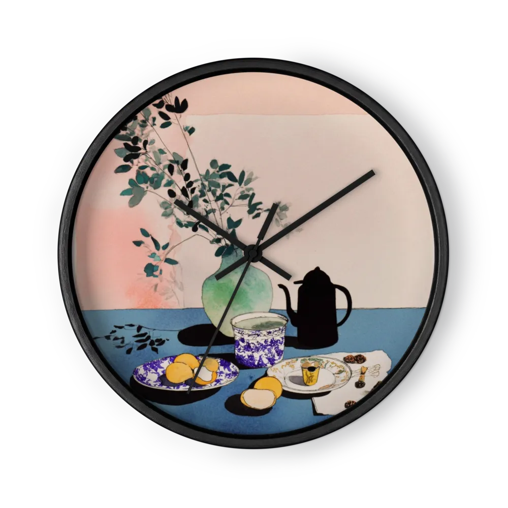 Still Life with Teapot and Citrus | Wall Clock