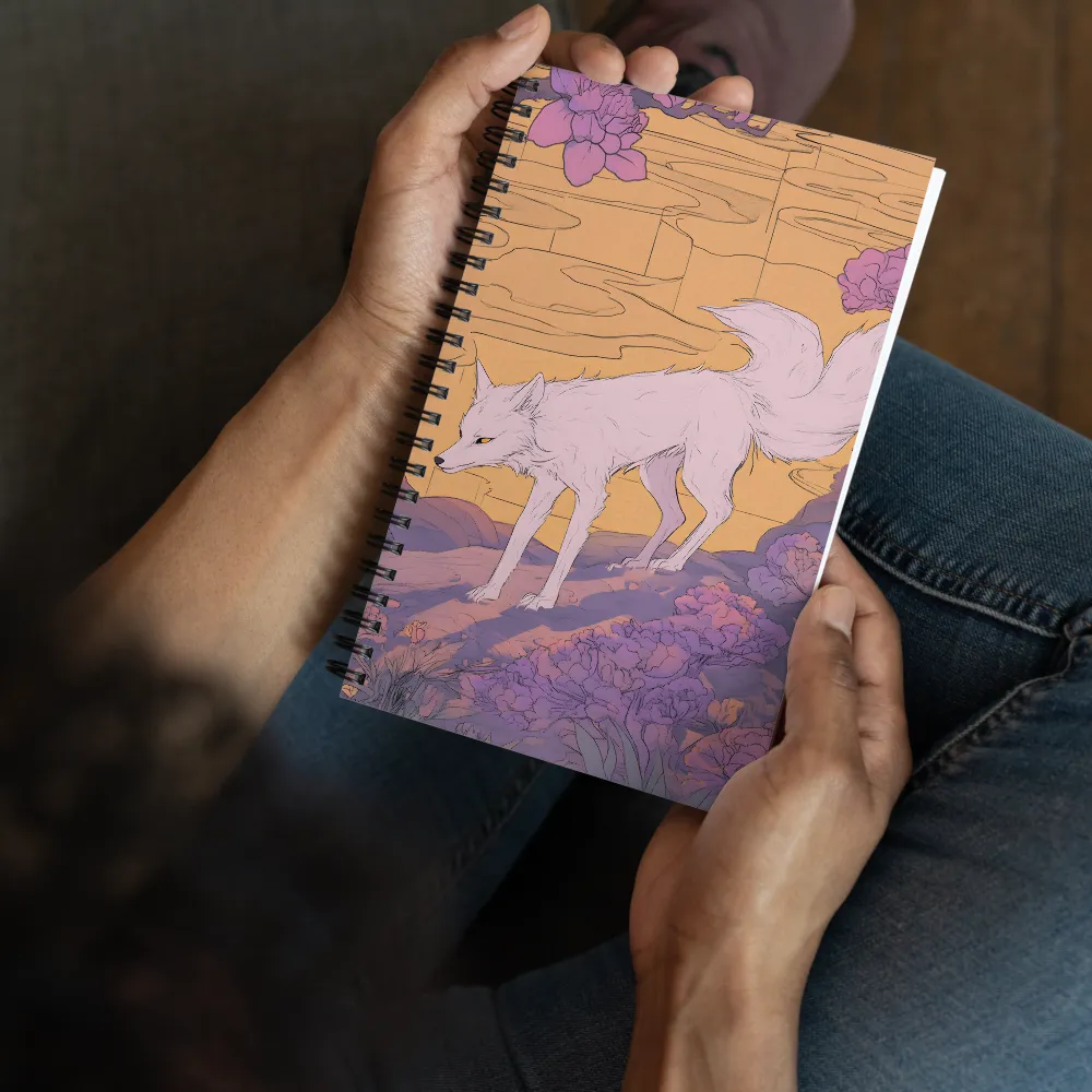 Kitsune Among Peonies 
 Spiral Notebook | 140 pages