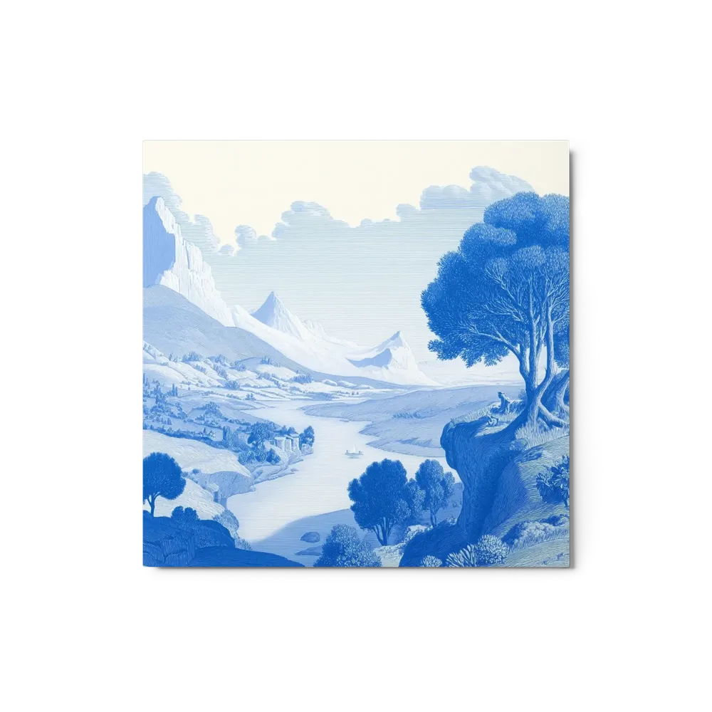 Blue Valley Engraving | Art Print
