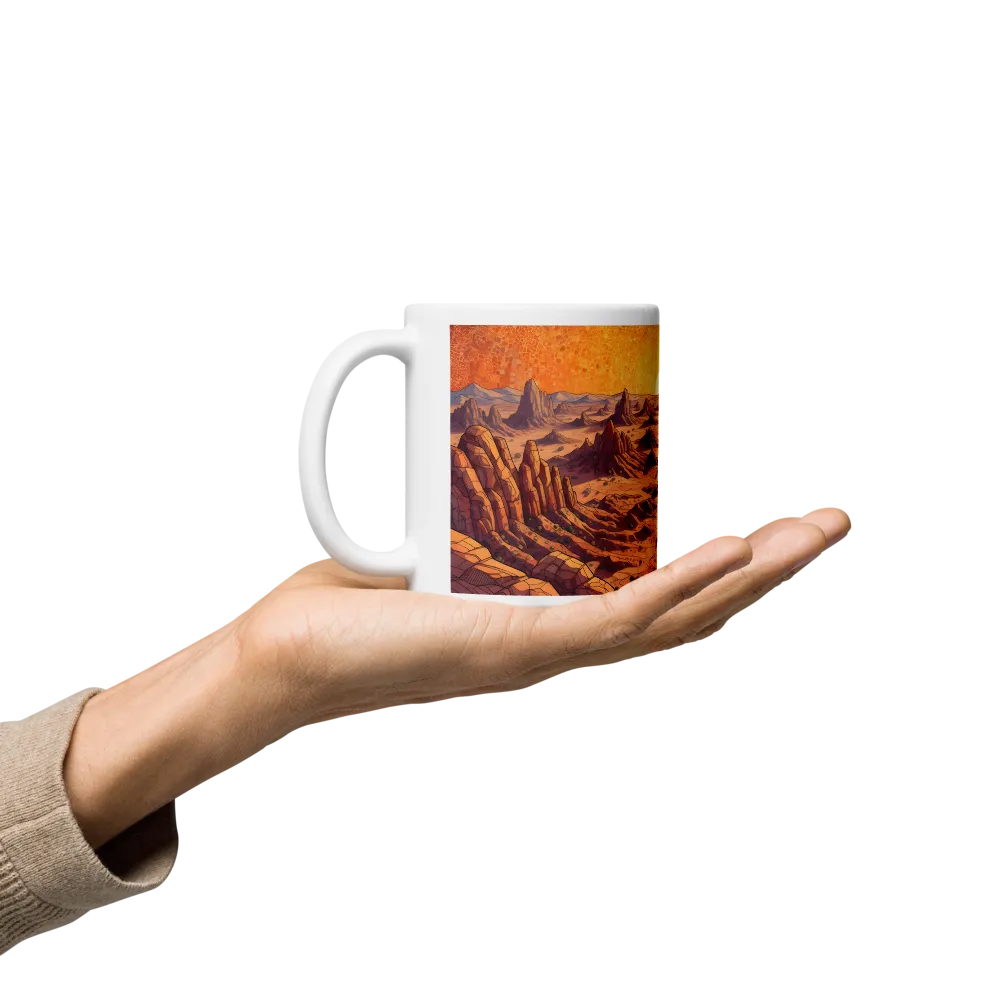 Sunset Over the Badlands 
 Mug with Red inside | 15 oz