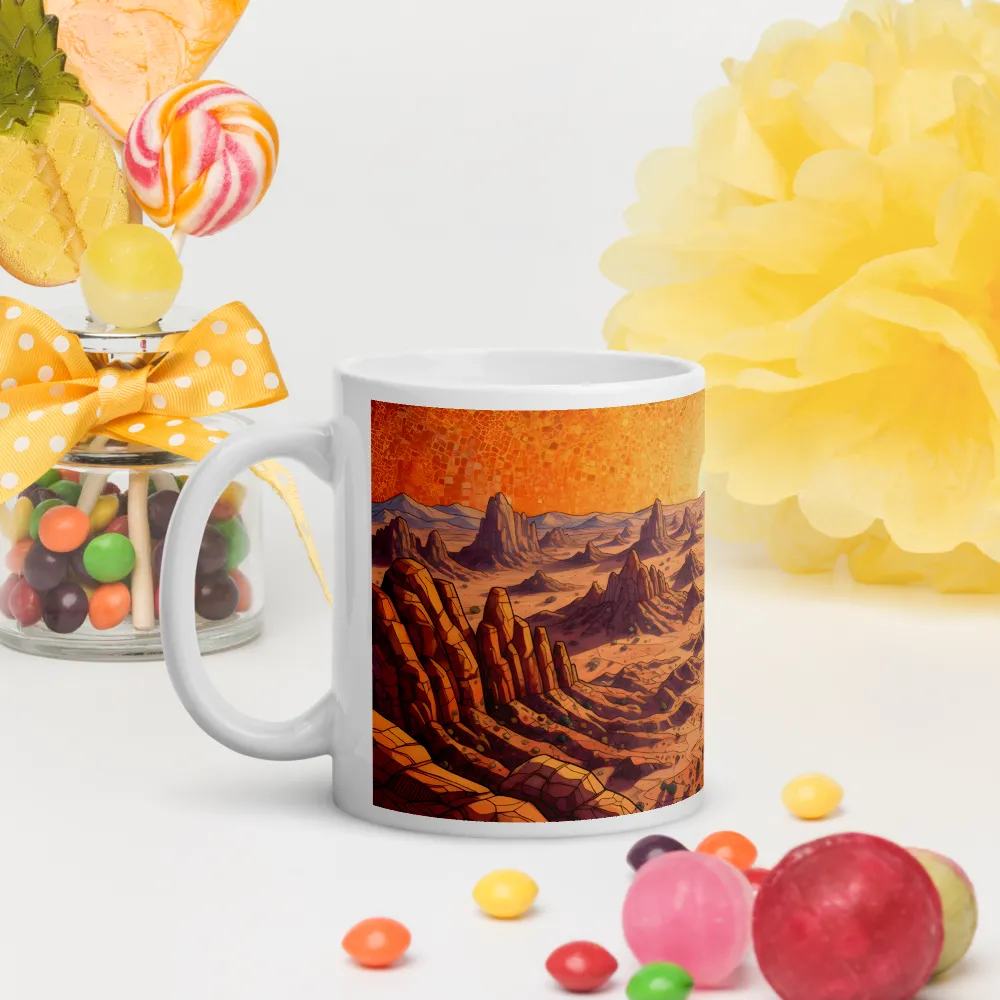 Sunset Over the Badlands 
 Mug with Red inside | 15 oz