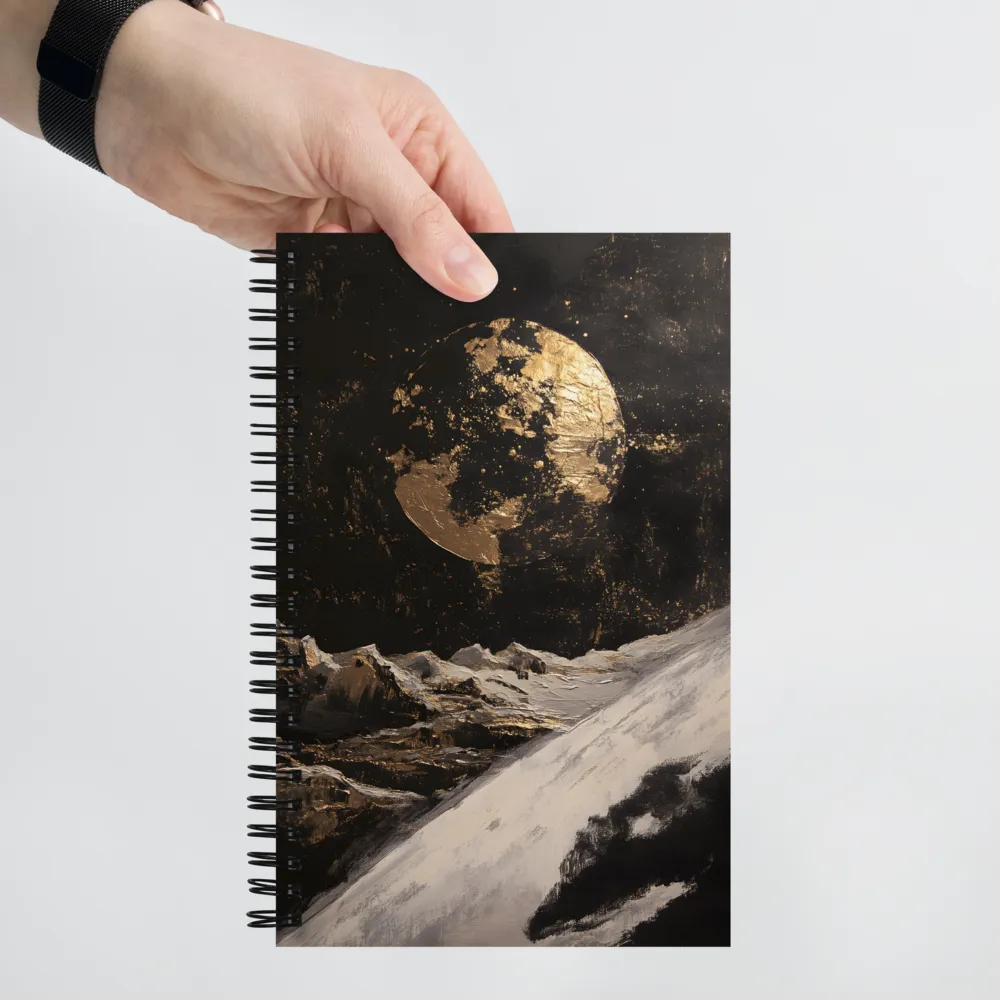 Lunar Gold Peaks 
 Spiral Notebook | 140 pages