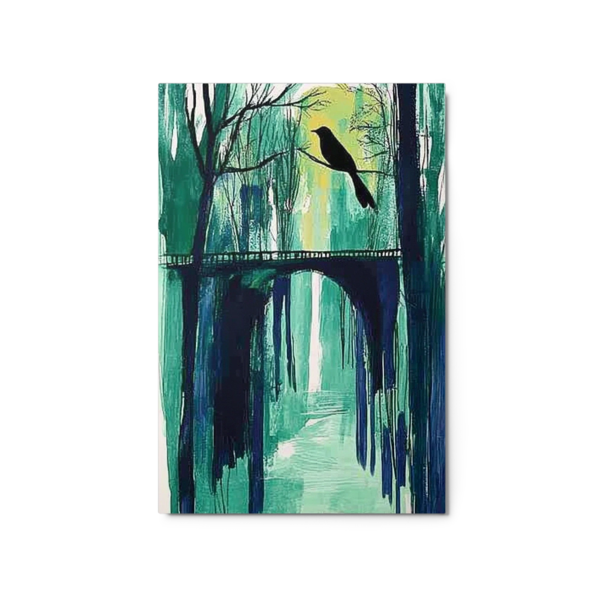 Abstract Bird on Bridge Art
