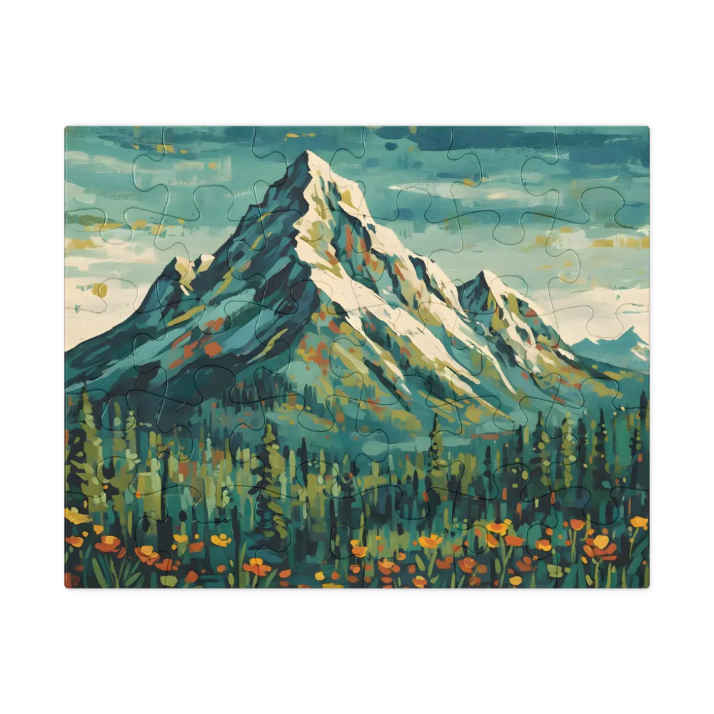 Alpine Vista Impression 
 Jigsaw Puzzle in Tin Box