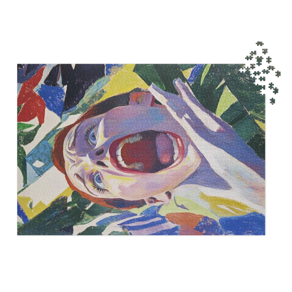 Screaming Person in Expressionist Style