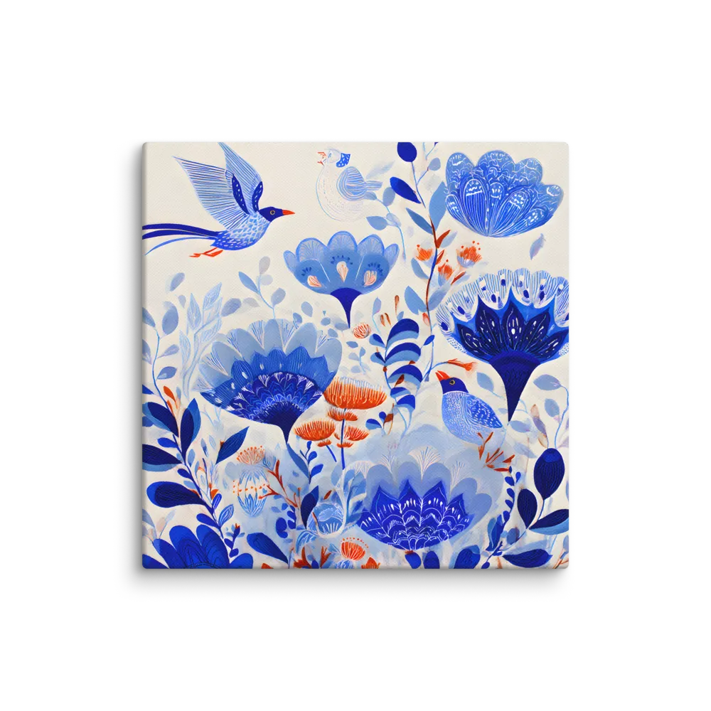 Cobalt Folk Botanica Wall Art — Artisan Series