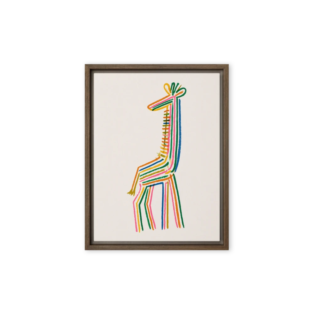 Rainbow Line Giraffe | Art Print