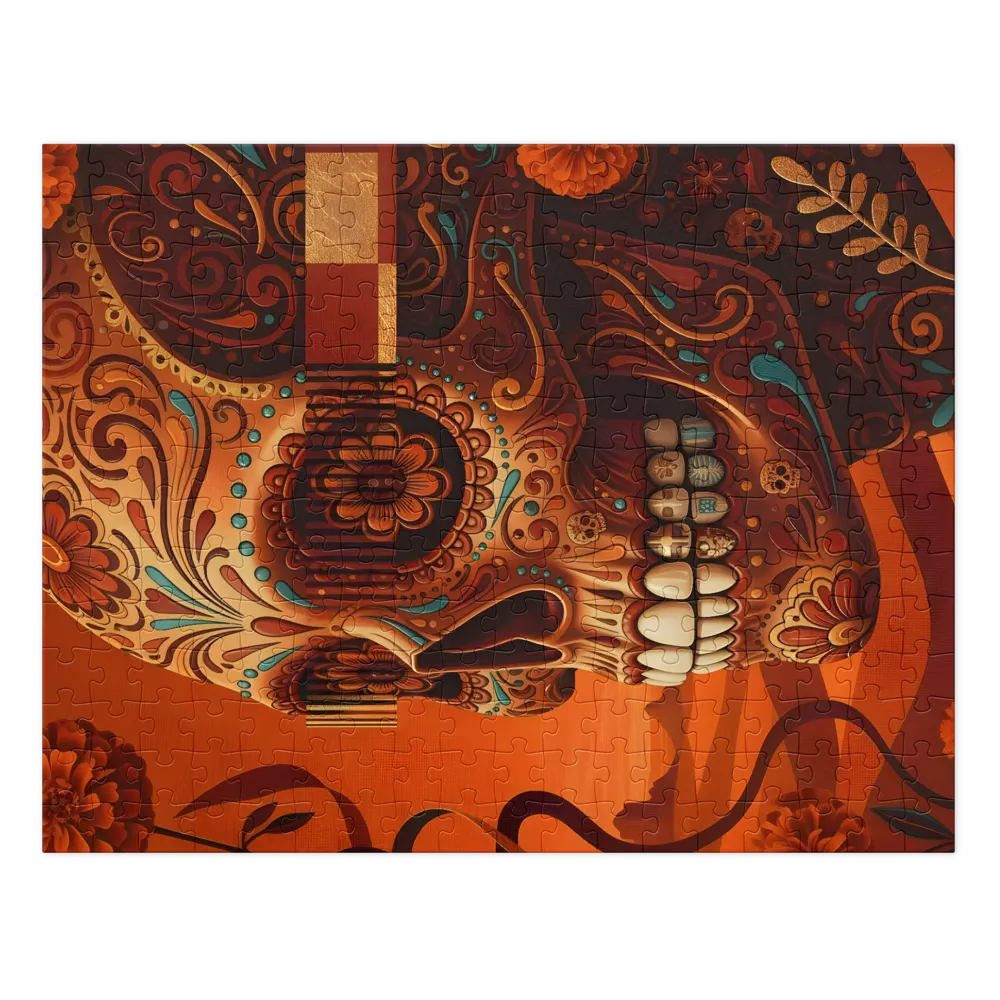 Marigold Sugar Skull | Jigsaw Puzzles
