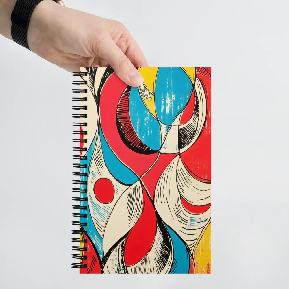 Interlocking Abstract Shapes 
 Spiral Notebook | 140 pages