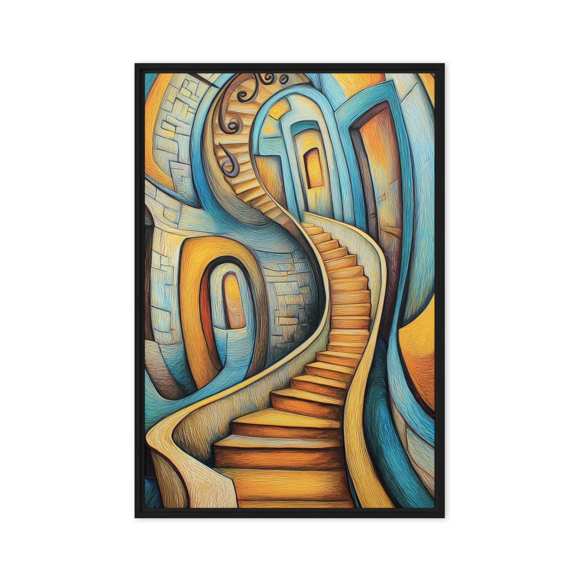 Infinite Ascent 
 Canvas with Black Frame