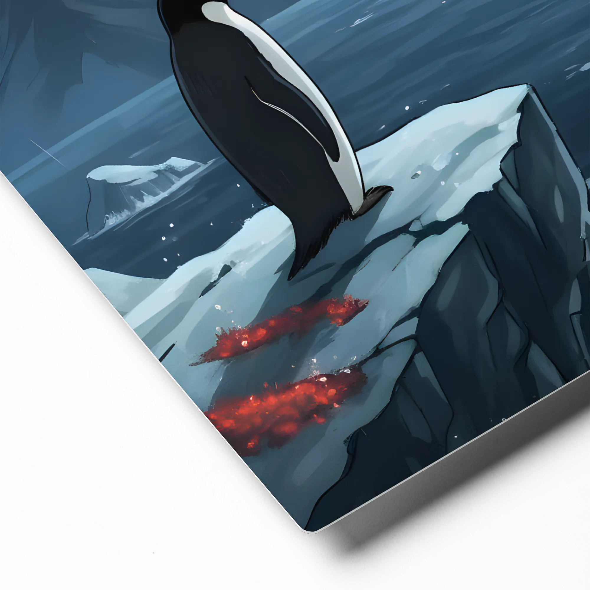 Stormwatch Penguin 
 Canvas | 32″x 32″