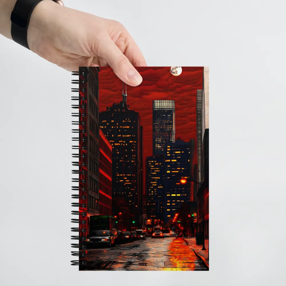 Crimson City Nocturne 
 Spiral Notebook | 140 pages