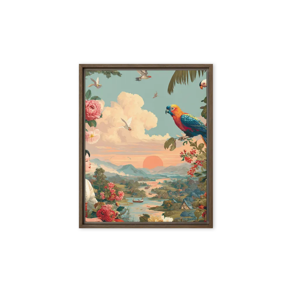 Serenade of the Sunset Garden 
 Canvas | 14″x 14″