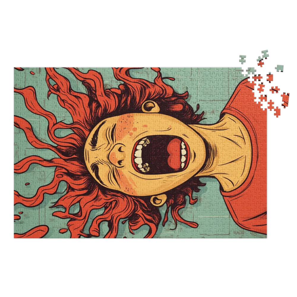 Screaming Girl Illustration | Jigsaw Puzzle (252/520 pieces)