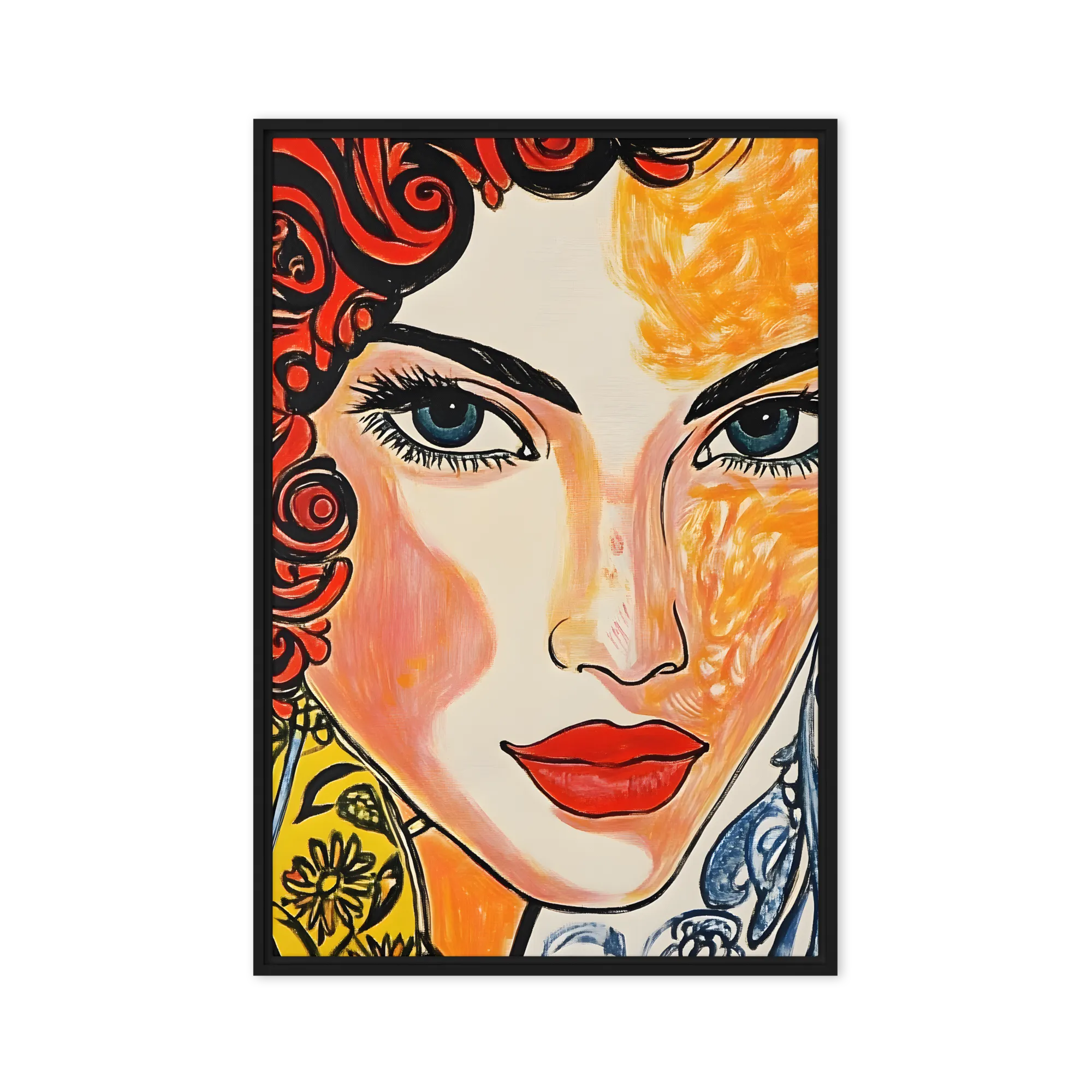 Vibrant Stylized Portrait 
 Metal Print | 20″x 30″