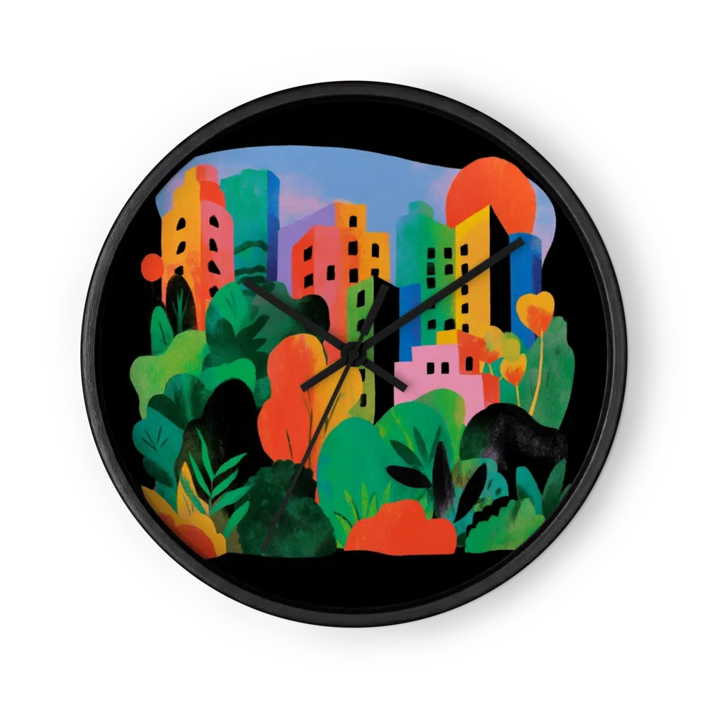 Urban Jungle in Color | Wall Clock