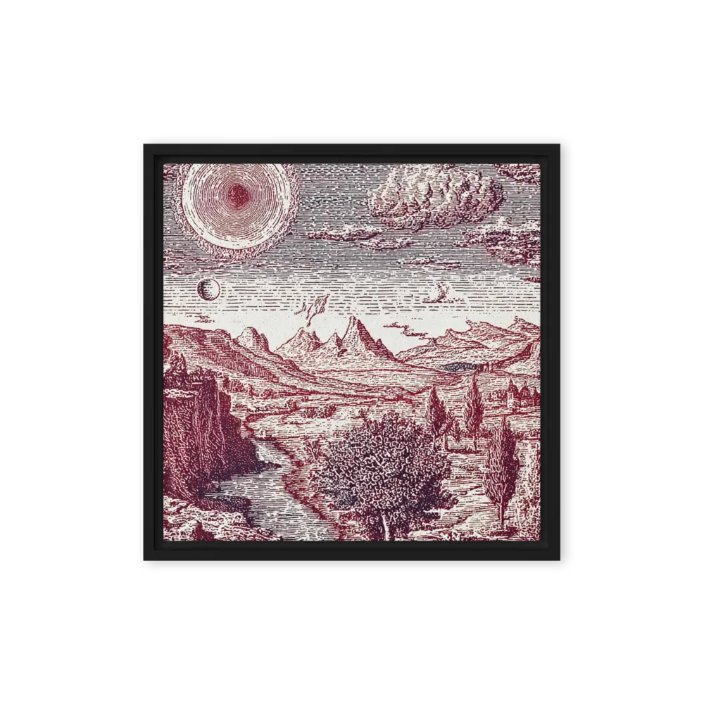 Cosmic Landscape Engraving 
 Canvas | 10″x 10″