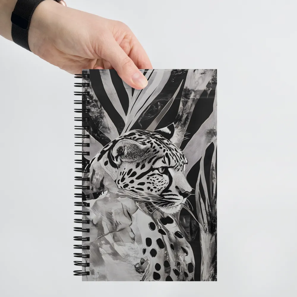 Jungle Leopard Monochrome 
 Spiral Notebook | 140 pages