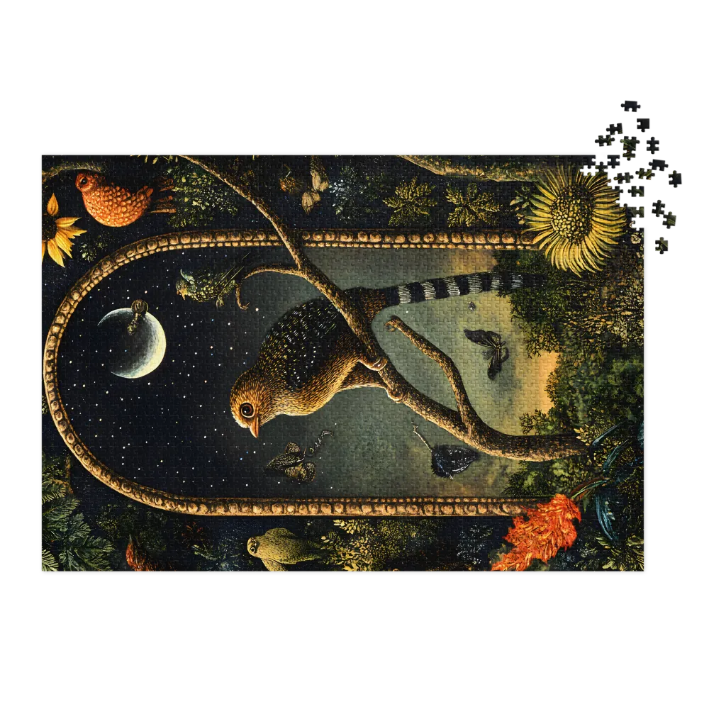 Arco Noturno na Selva 
 Puzzle em caixa de metal