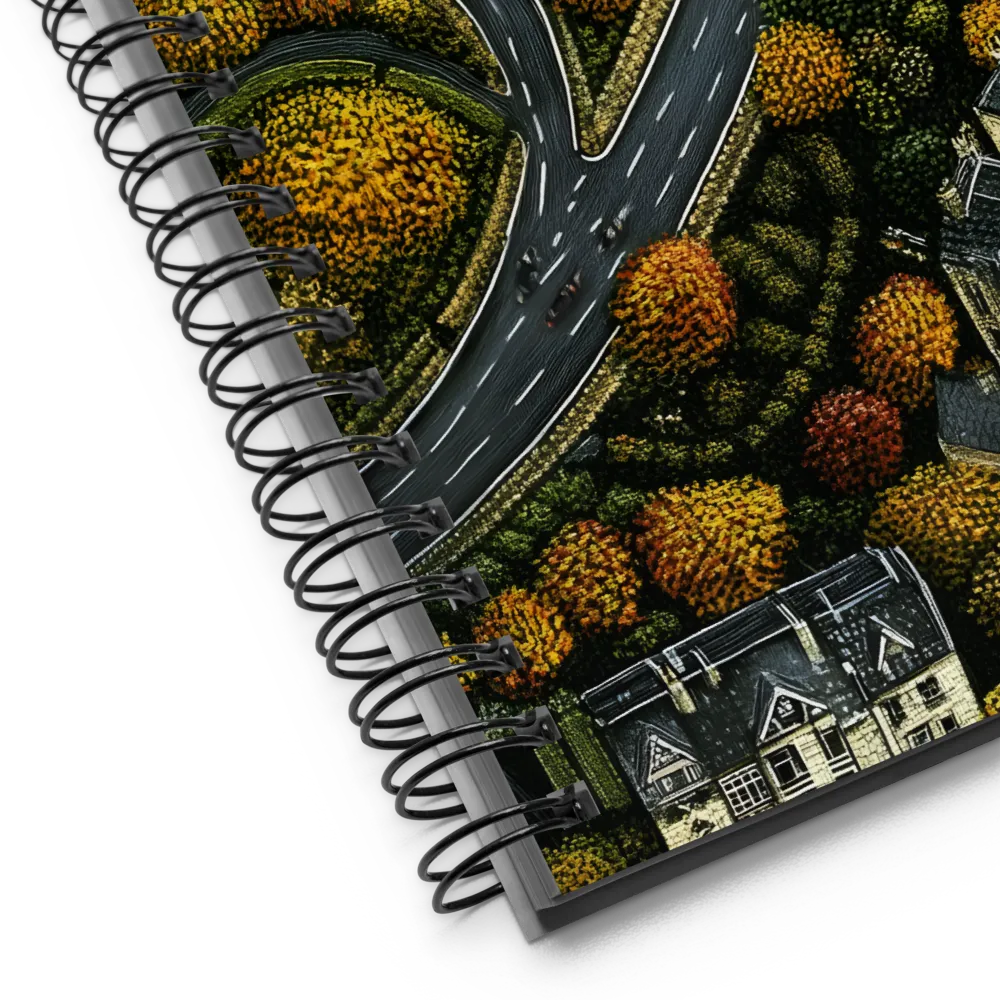Autumnal Journey Overhead 
 Spiral Notebook | 140 pages