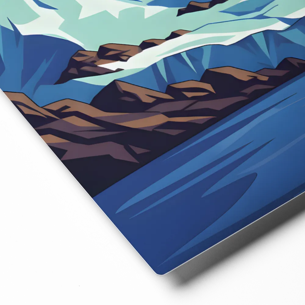 Glacier Lake Vista 
 Metal Print | 16″x 20″