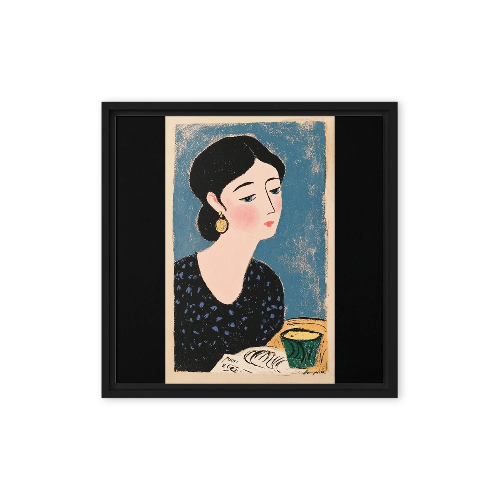 Woman at the Cafe Table | Art Print