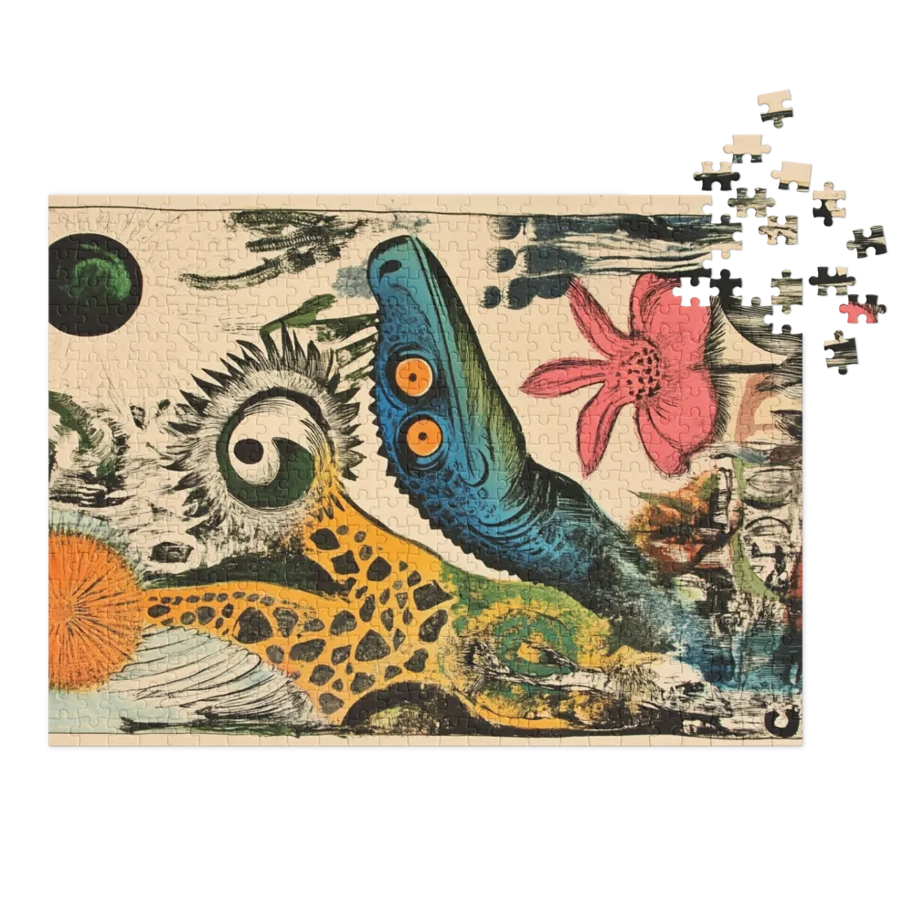 Surreal Dinosaur Screen Print