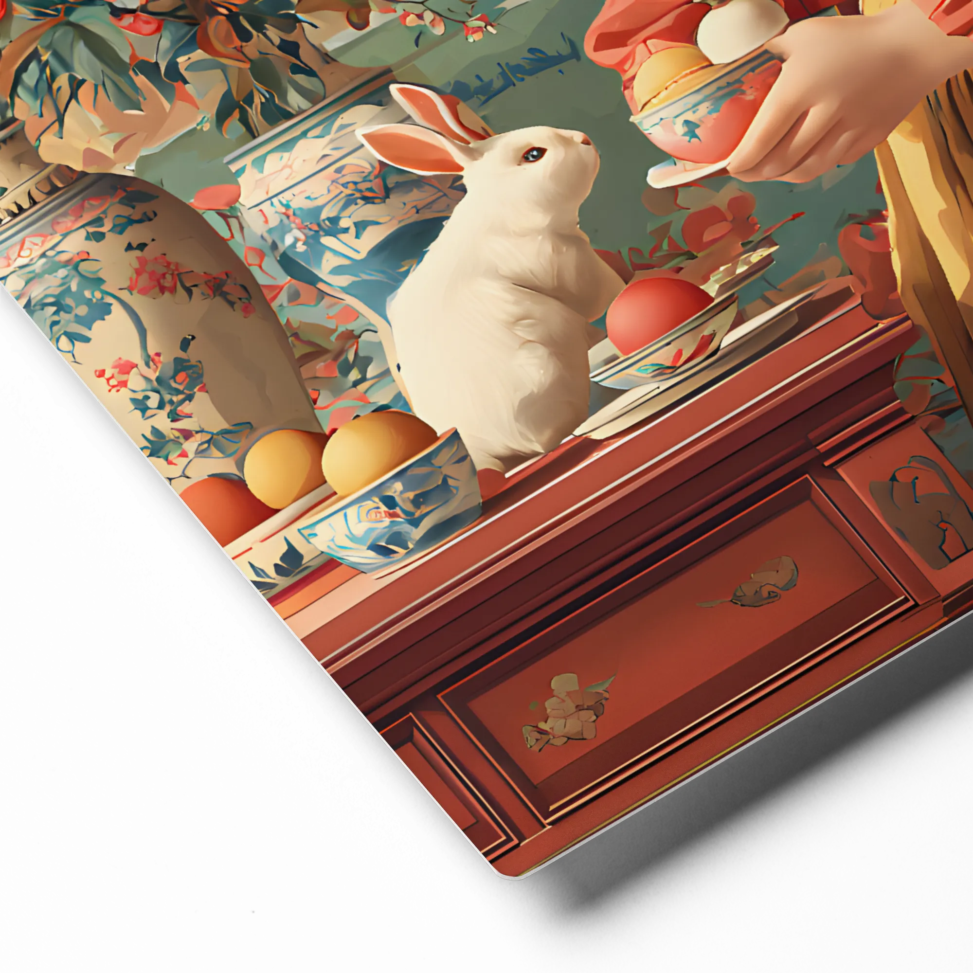 The Chinoiserie Garden 
 Canvas | 32″x 32″