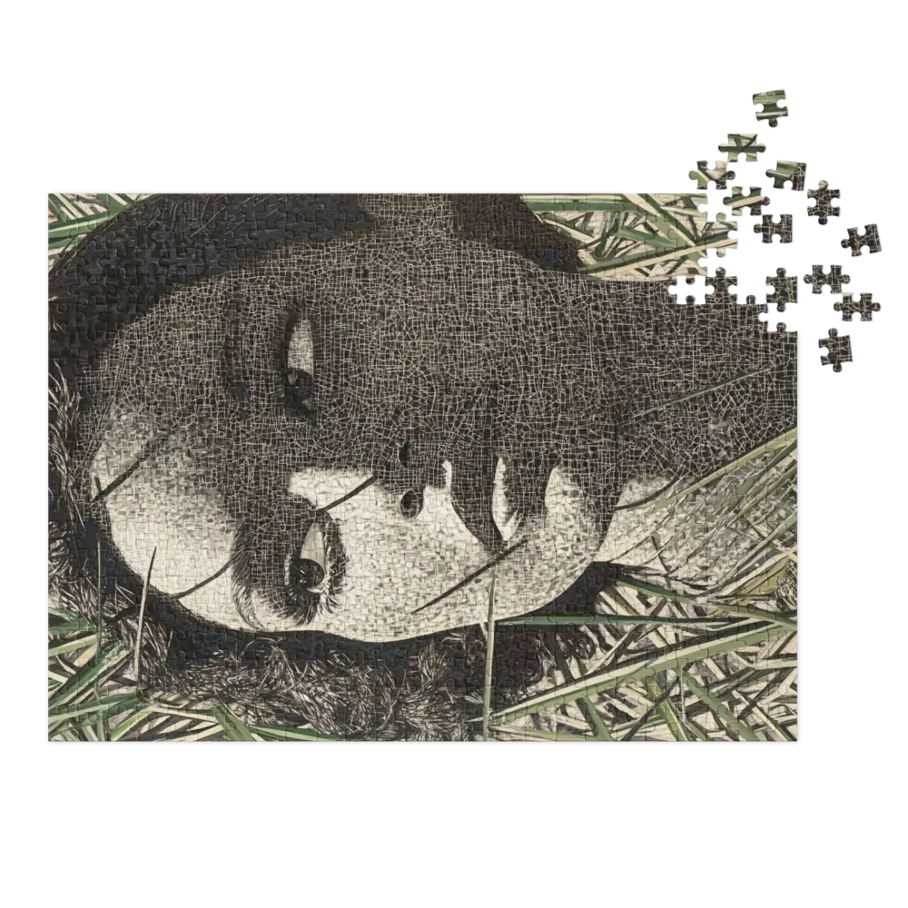 Retrato Fragmentado entre Juncos 
 Puzzle em caixa de metal