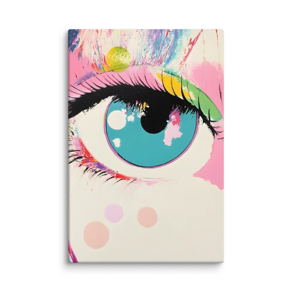Vivid Gaze 
 Canvas with White Frame