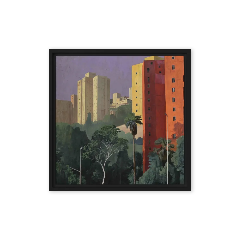 Brutalist Sun 
 Poster with White Frame | 16″x 16″