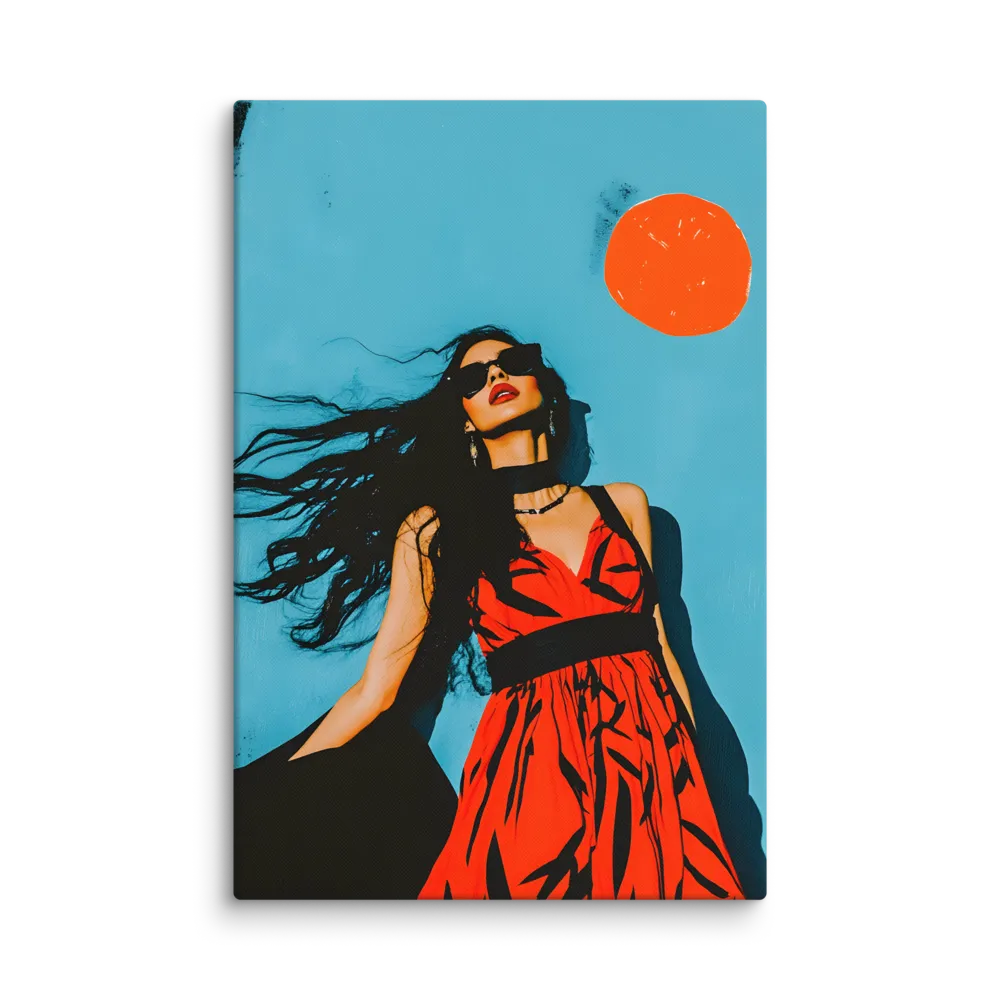 Pop Art Siren 
 Canvas with White Frame