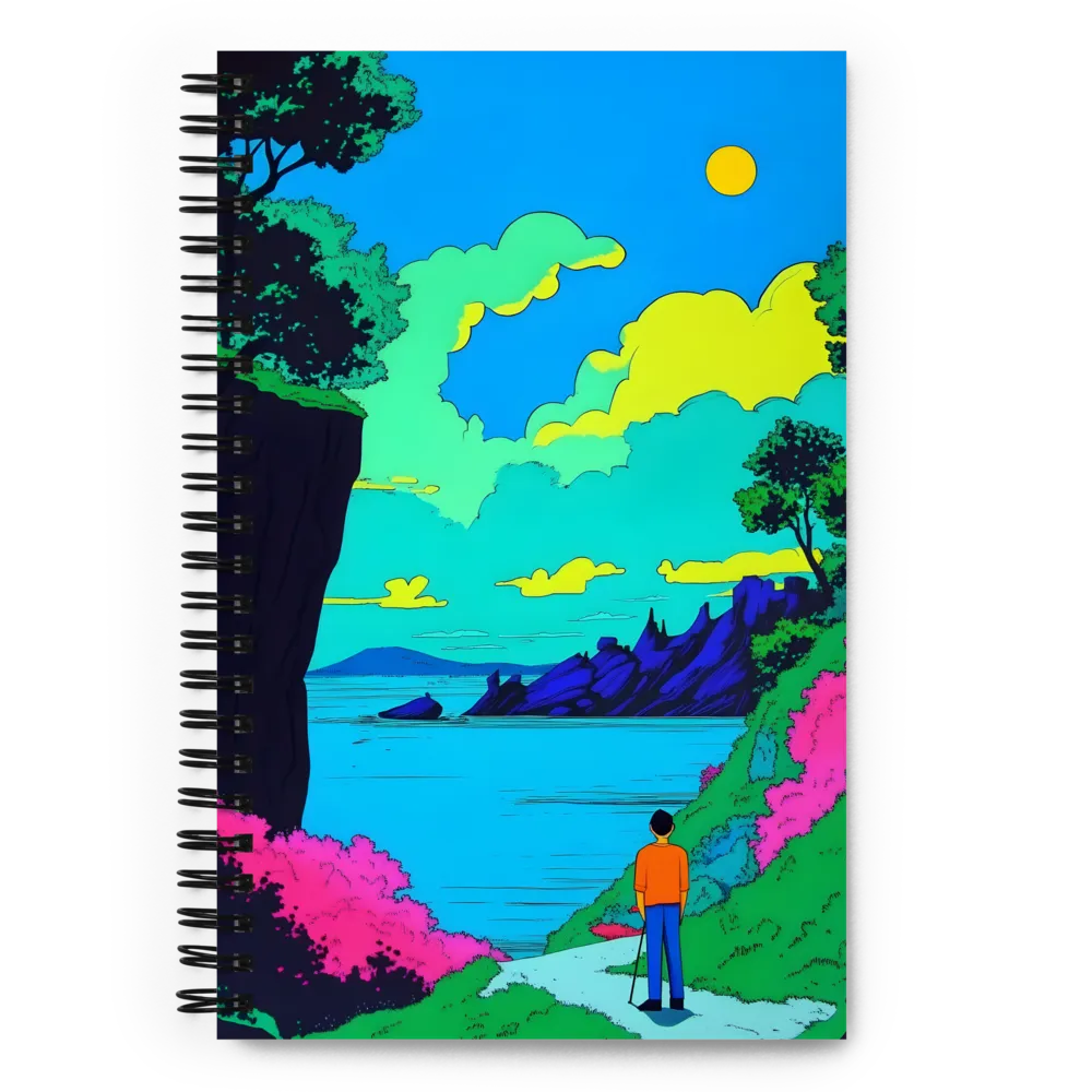 Neon Vista Journey 
 Spiral Notebook | 140 pages