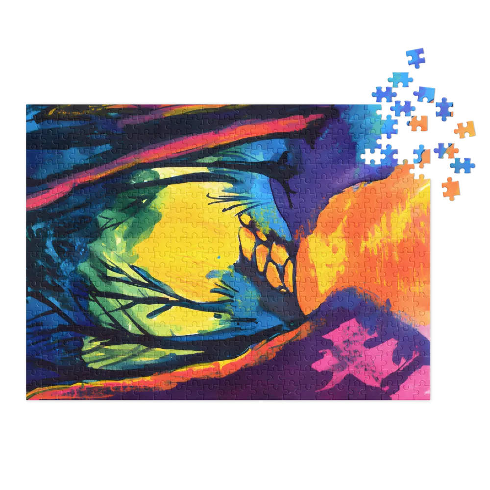 Vibrant Forest Path Acrylic Art