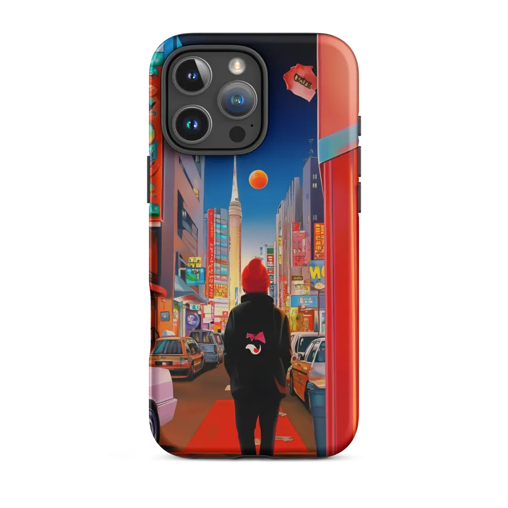 Urban Nightscape with Moon | Phone Case