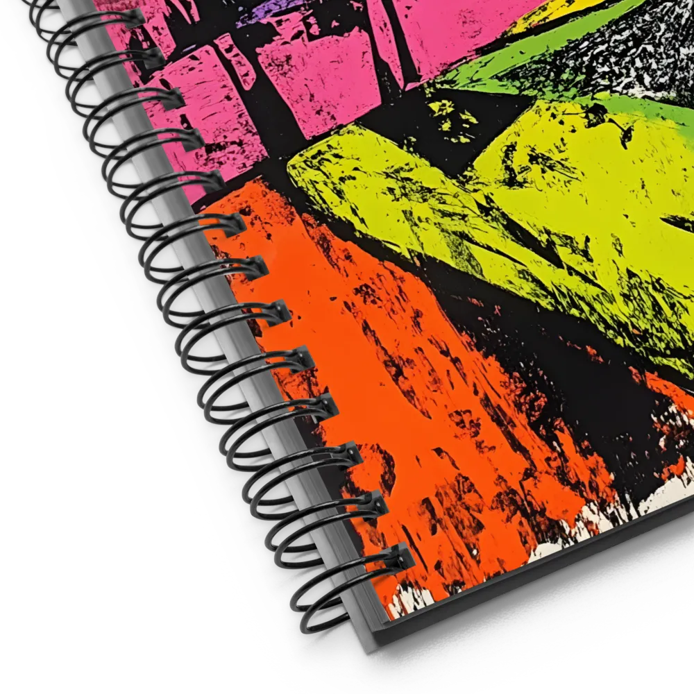 Psychedelic Screenprint Landscape 
 Spiral Notebook | 140 pages