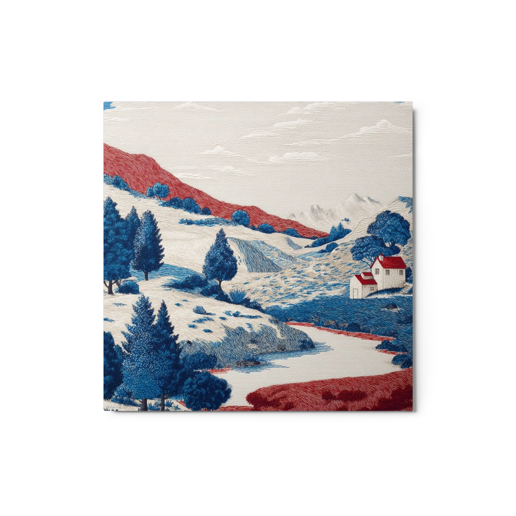 Crimson and Cobalt Hills