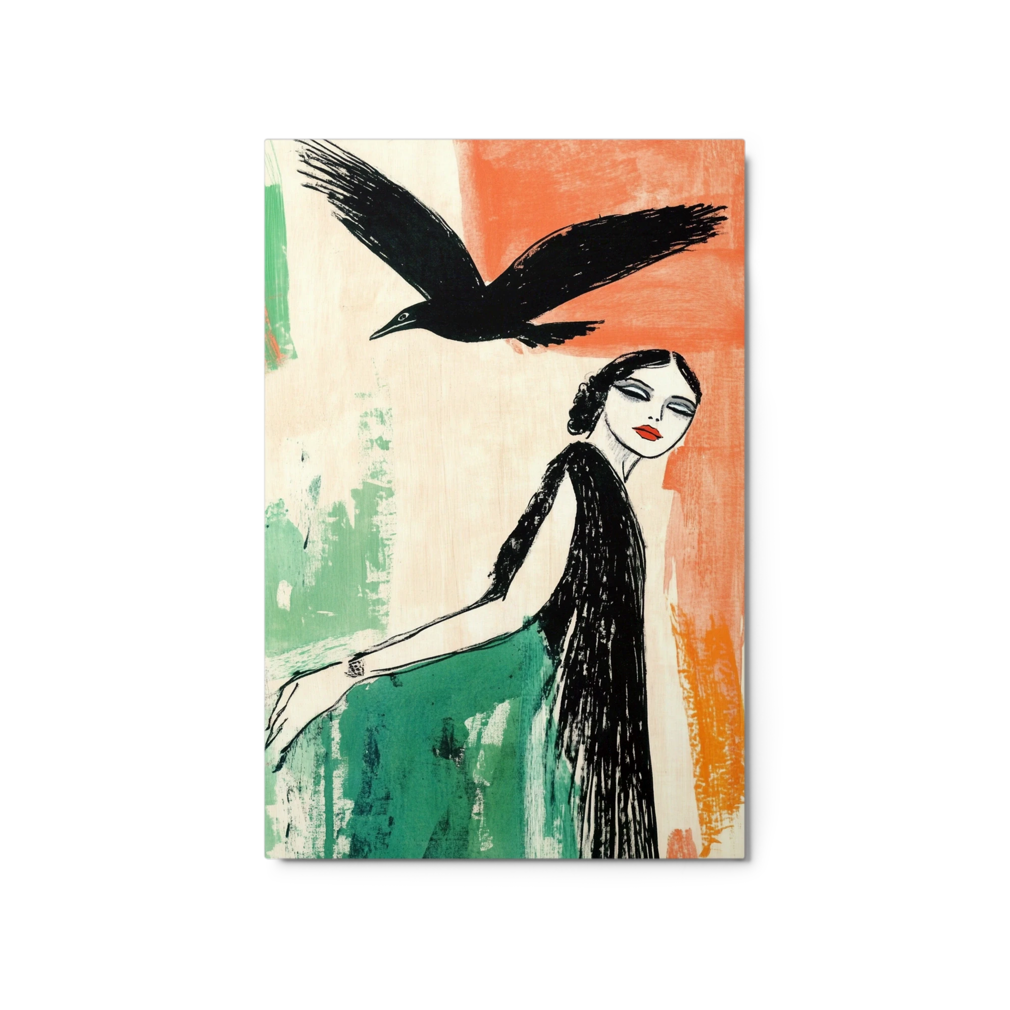 Woman with Crow