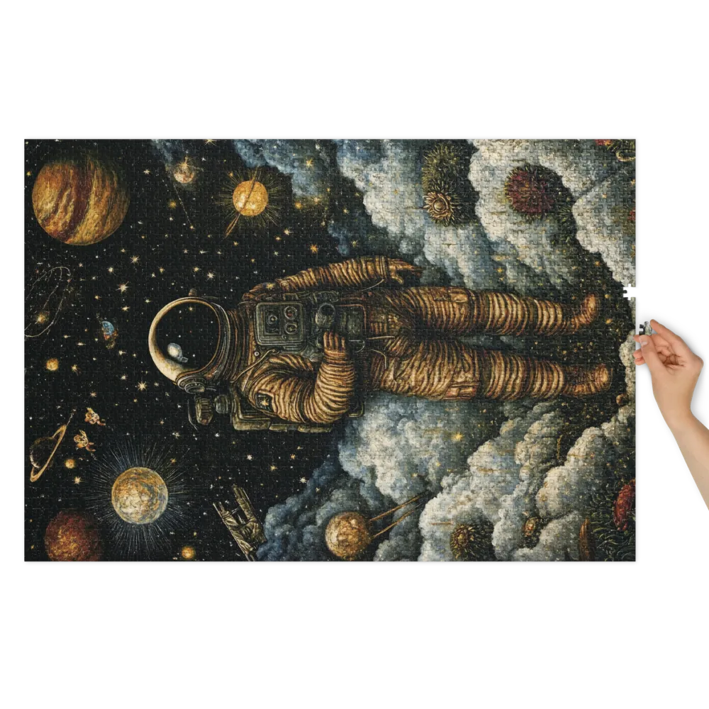 Sonho Cósmico de Astronauta 
 Puzzle em caixa de metal