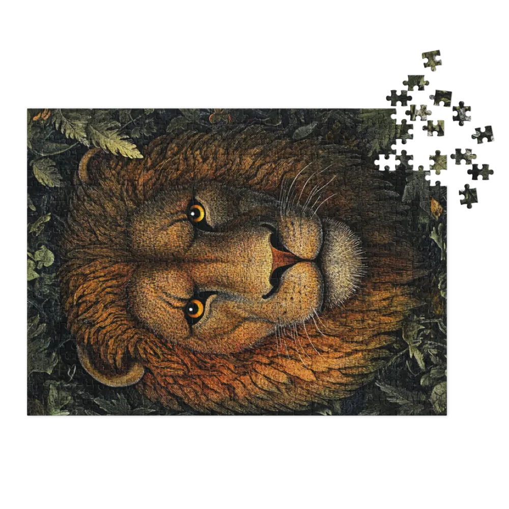 Olhar do Rei da Selva 
 Puzzle em caixa de metal