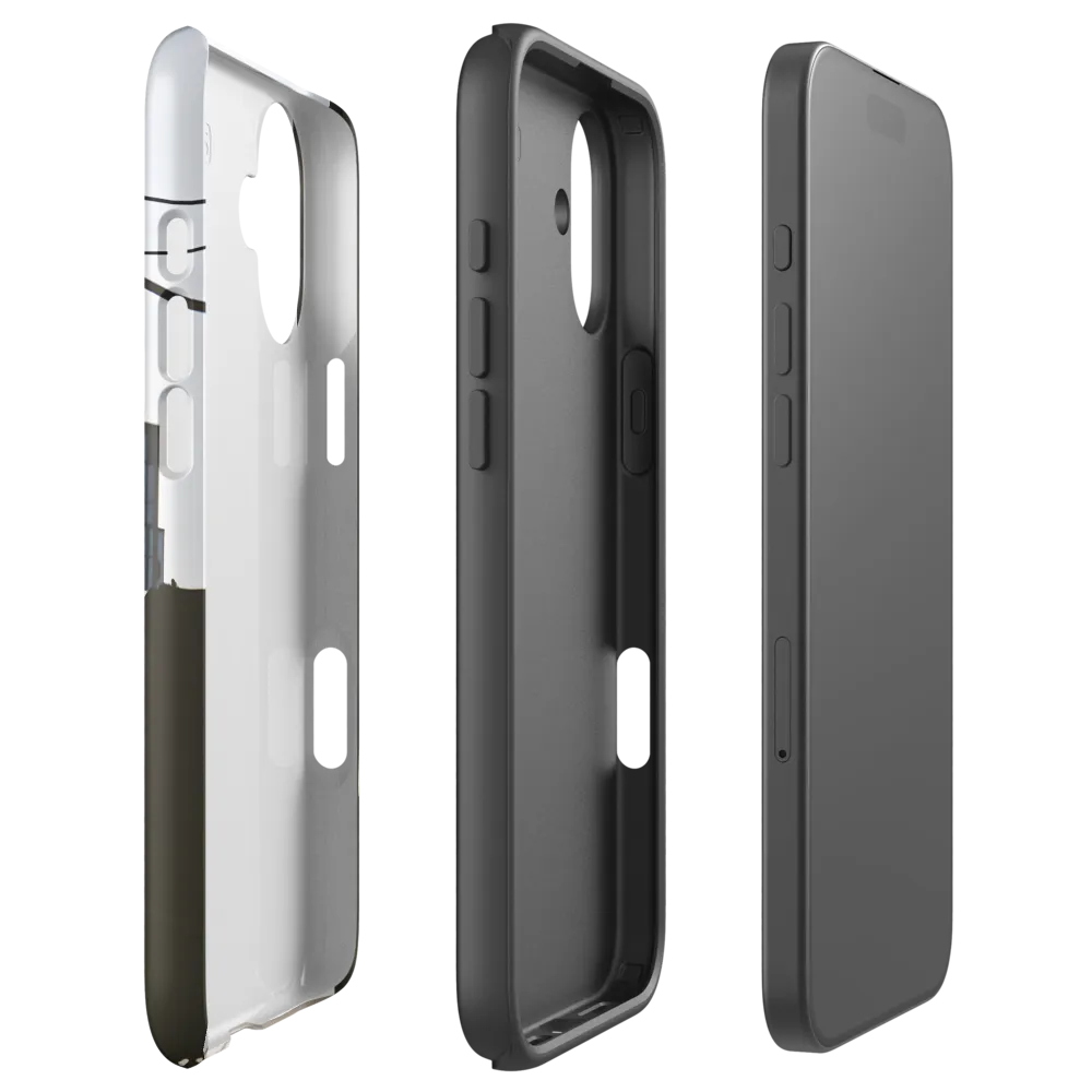 Cityscape Silhouette in Black and White | Phone Case