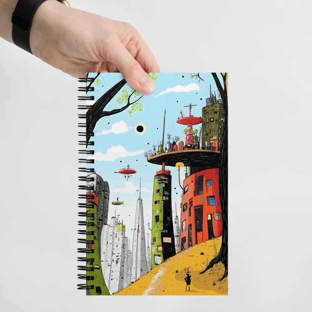 Whimsical Urban Future 
 Spiral Notebook | 140 pages