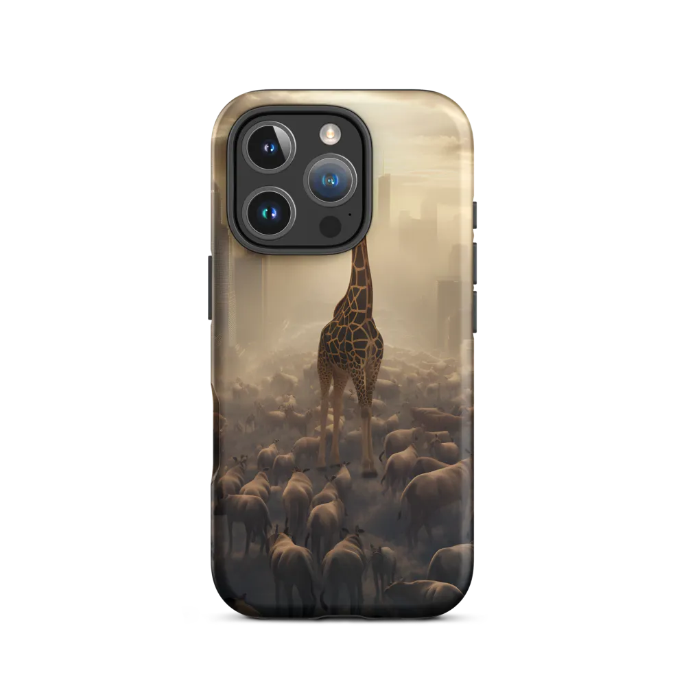 Surreal Giraffe in Urban Landscape | Phone Case