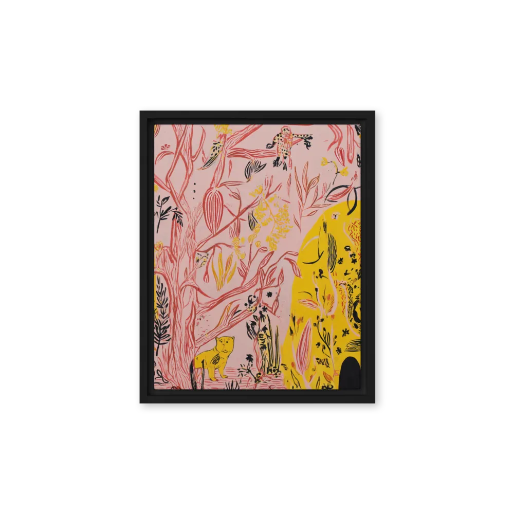 Pink Jungle Sanctuary 
 Canvas | 30″x 30″