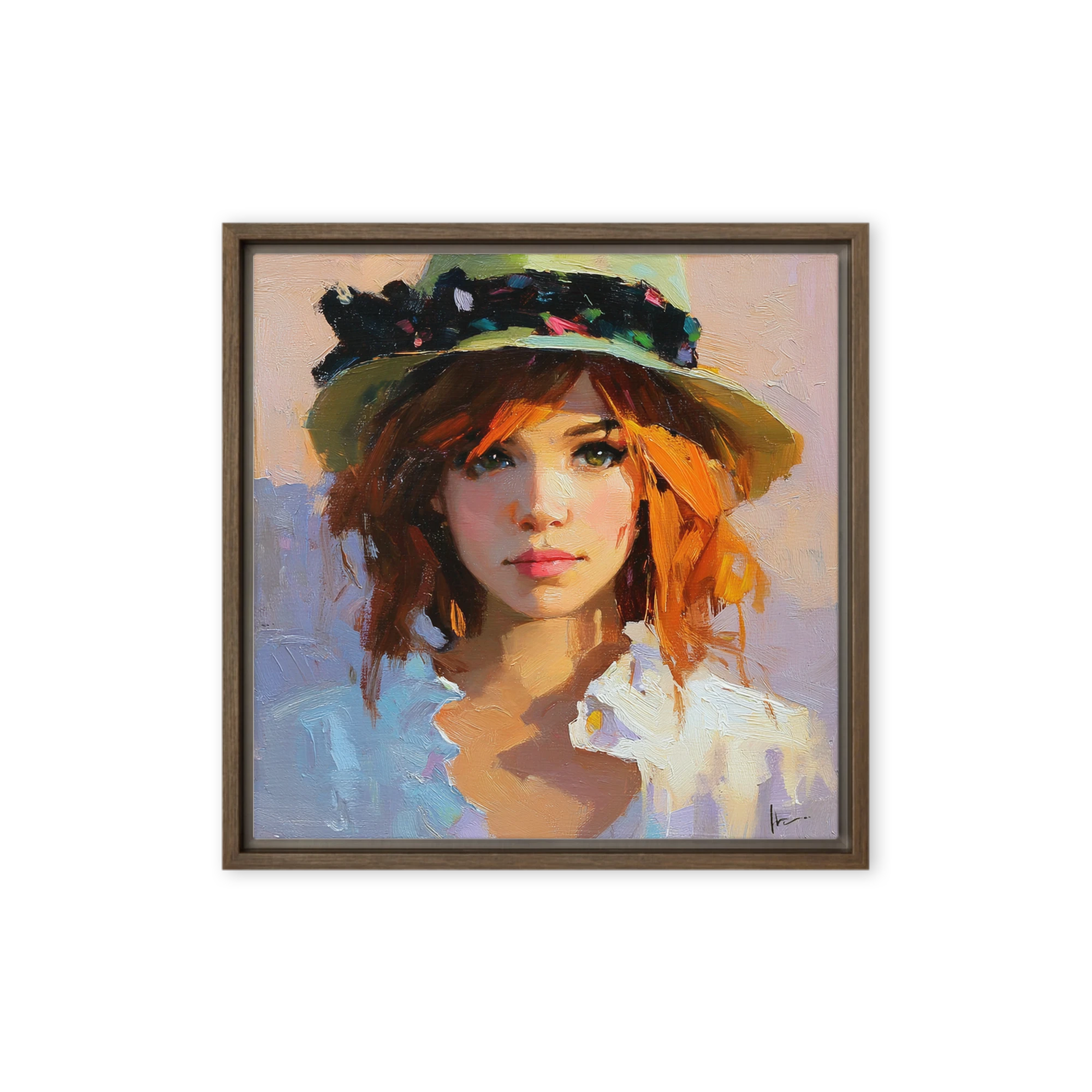 Woman in a Green Hat