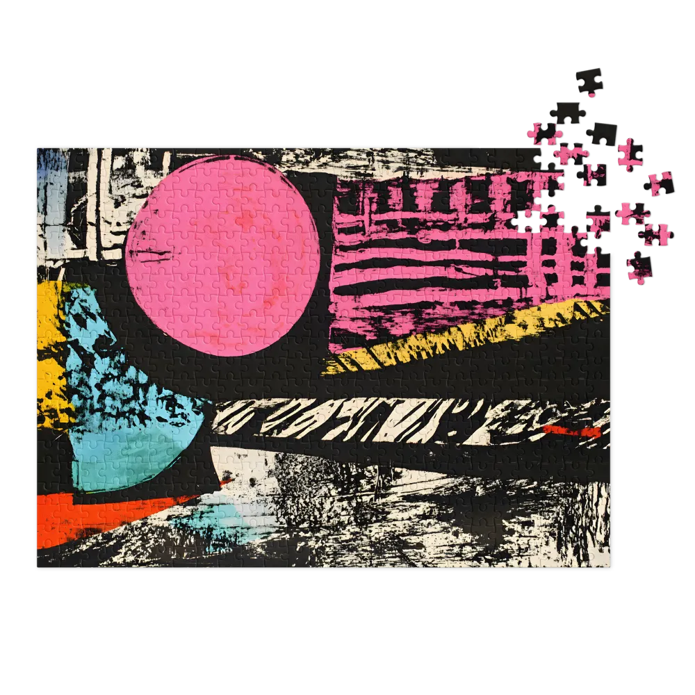 Composição Abstrata Dinâmica 
 Puzzle em caixa de metal