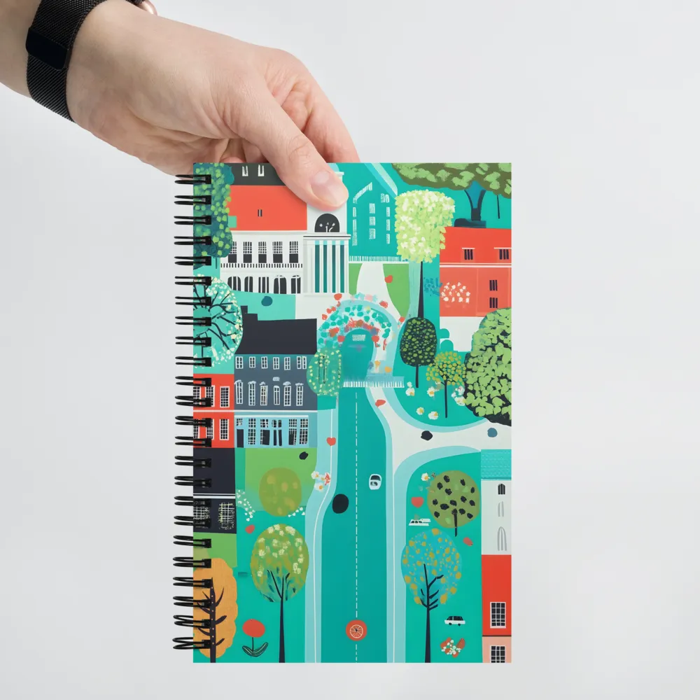 Whimsical Cityscape 
 Spiral Notebook | 140 pages
