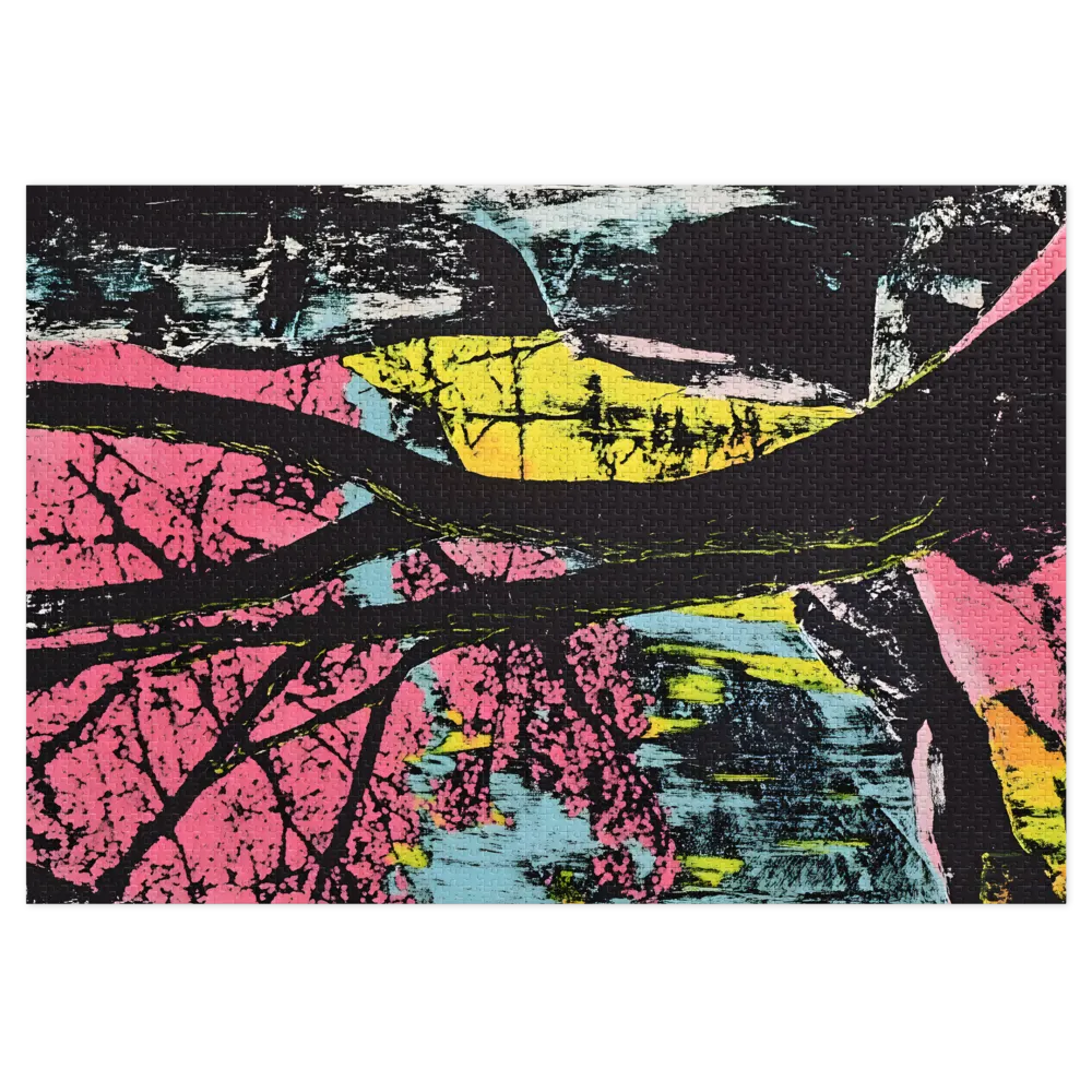 Blossom in Neon Forest 
 Jigsaw Puzzle in Tin Box