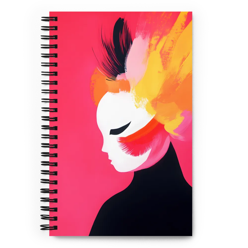 Vibrant Brushstroke Portrait 
 Spiral Notebook | 140 pages